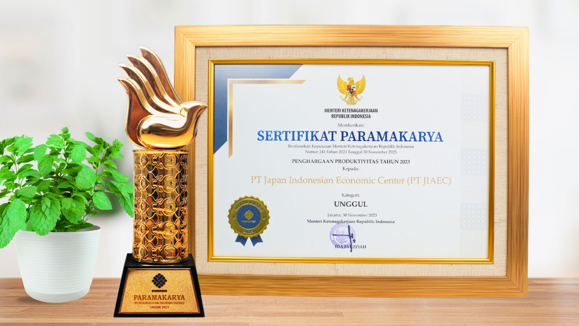 2023 Paramakarya Award from the Indonesian Ministry of Labor.jpg