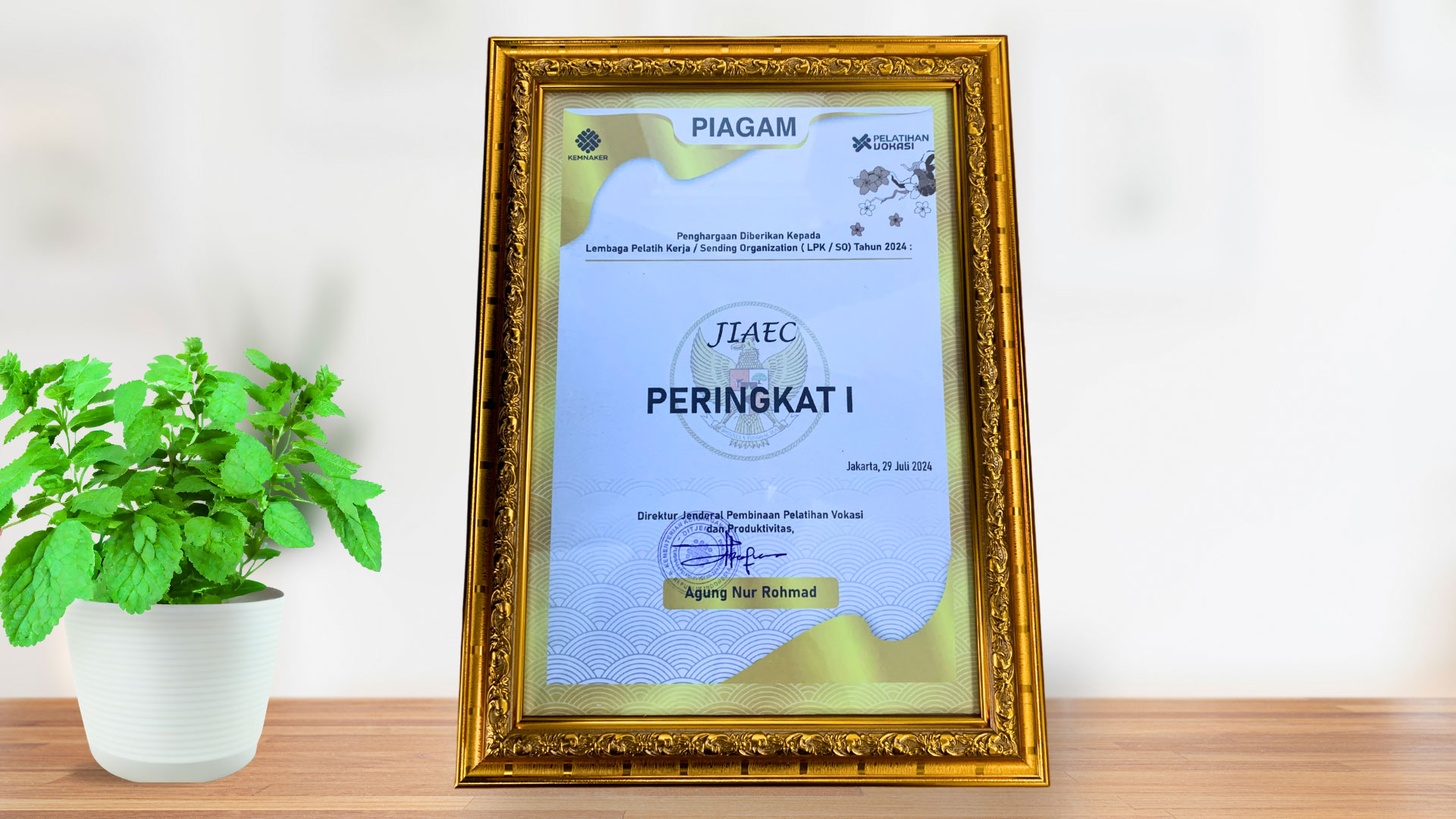 2024 Outstanding Sending Agency Award from the Governor of West Java.jpg